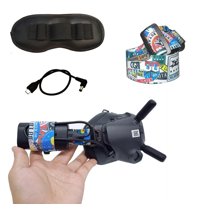 Fpv Drone Goggles - DJI FPVゴーグルV2ドローンコンボ用ヘッドストラップ、バッテリーフィックスホルダーと充電ケーブル付き、Fatshark VRグラス用調整可能ヘッドバンド