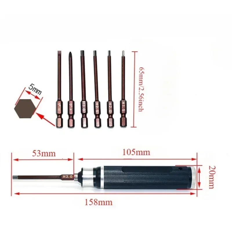 6 in 1 ドライバー修理ツールキット 1.5mm 2.0 - Fpv Drone Tool Kit のレビューと価格